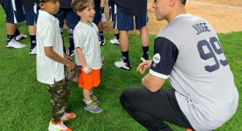 Aaron Judge Meets Derek Jeter’s Nephew at CC Sabathia’s Charity Game