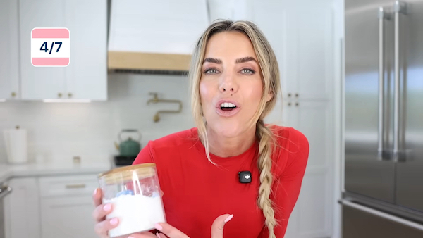 Katie from Love Sweat Fitness uses creatine powder