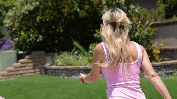 Katie from Love Sweat Fitness walking