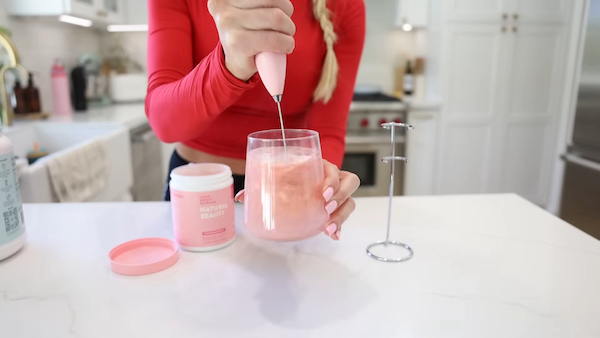 Katie from Love Sweat Fitness uses collagen and protein powder
