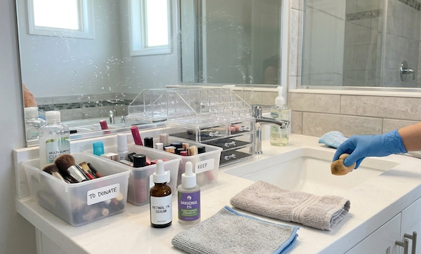 vanity spring cleaning
