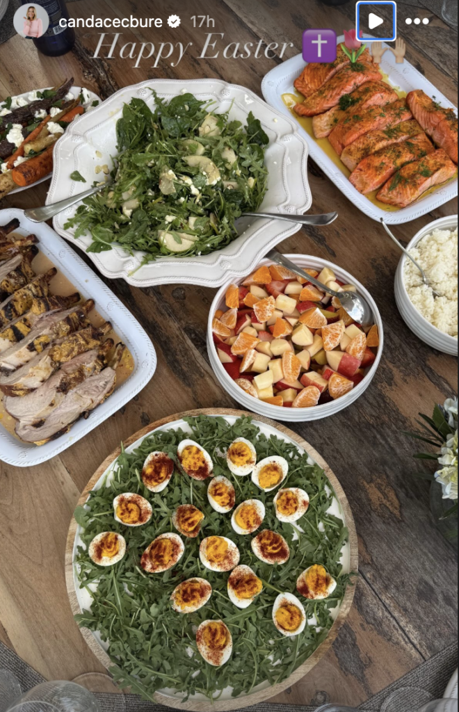 Candace Cameron's Easter kitchen table 2026